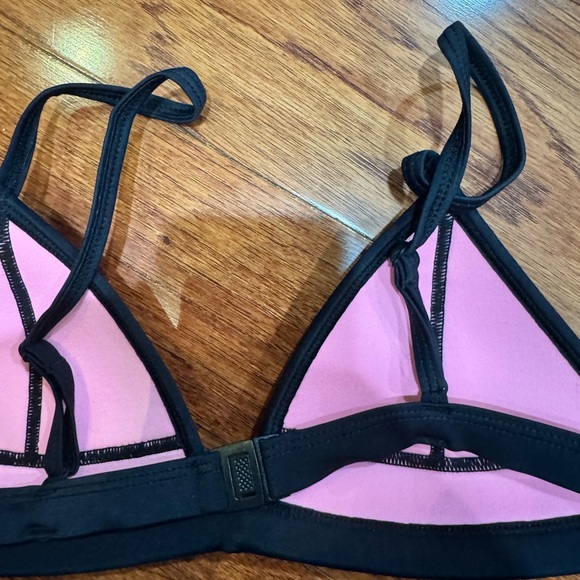 Triangl Swimwear Pink and Black Bikini Top - Picture 3 of 4